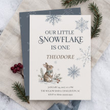 Little Snowflake Winter Woodland First Birthday