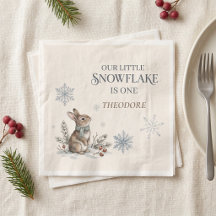 Little Snowflake Winter Woodland First Birthday
