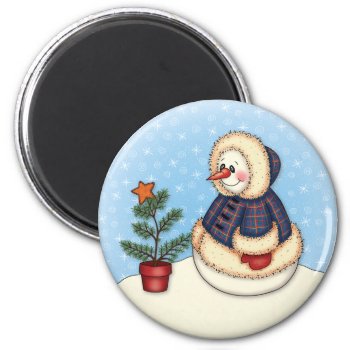 "little Snowgirl" Magnet by BaZooples at Zazzle