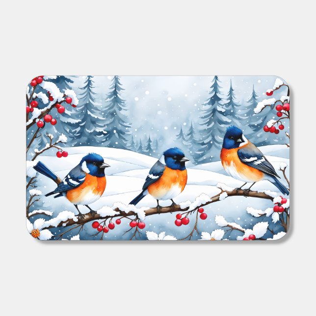 Little Songbirds in a Snowy Landscape Matchboxes (Front)