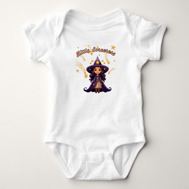 Little Sorceress – Baby Halloween Bodysuit (Front)