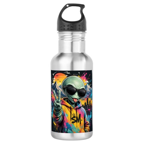 Little Space Alien Buddy Stainless Steel Water Bottle