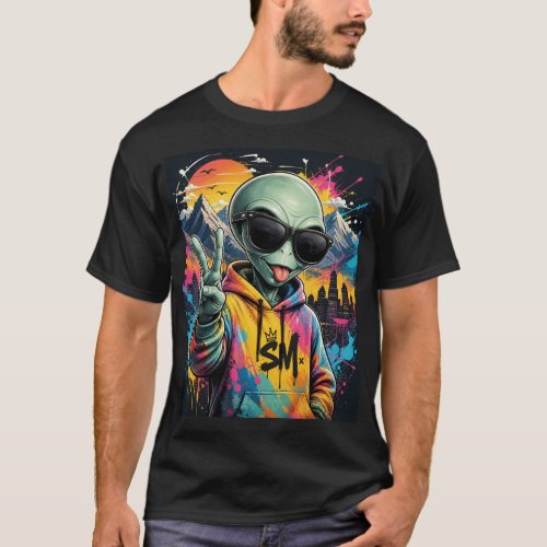 Little Space Alien Buddy T-Shirt