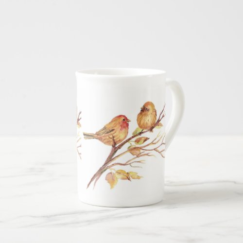 Little Sparrow Birds Bone China Mug