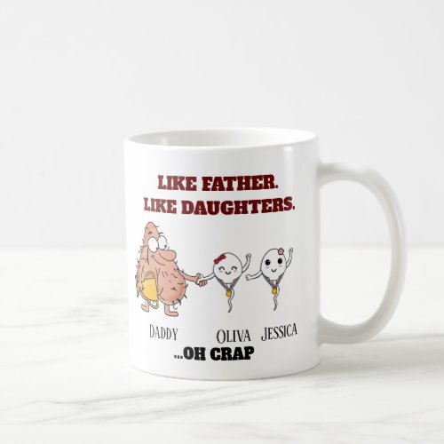 Little sperms Like Father Like daughter up to 2  Coffee Mug