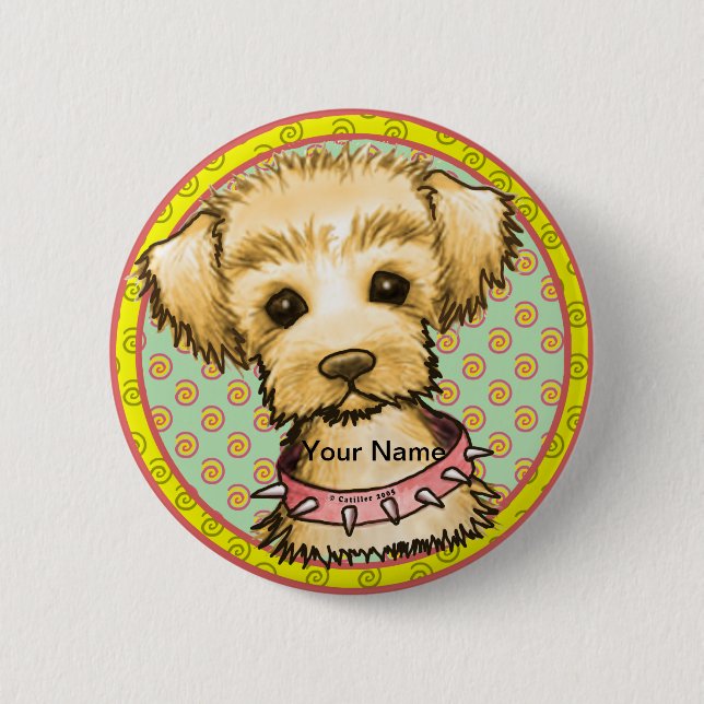 Little Spike Dog  Button (Front)