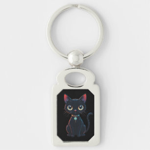 Little Spooky Black Cat Keychain