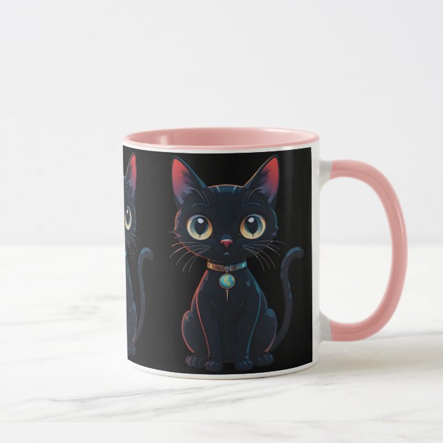 Little Spooky Black Cat Mug (Right)