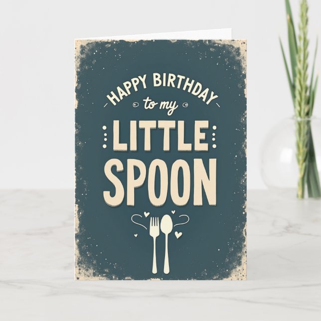 Little Spoon Teal Birthday Card (Front)