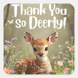 Little Spotted Deer Woodland Birthday Stickers – M