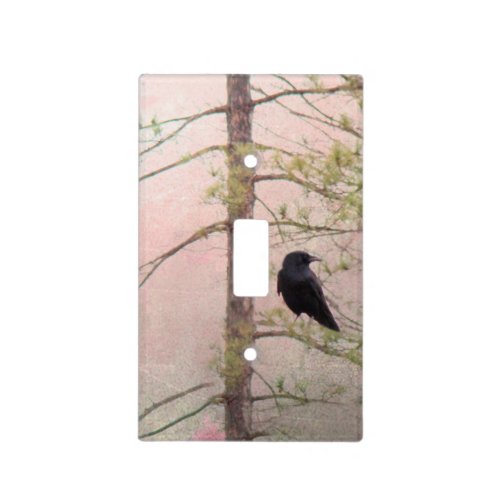 Little Spring Crow Art Raven Deco Light Switch Cover