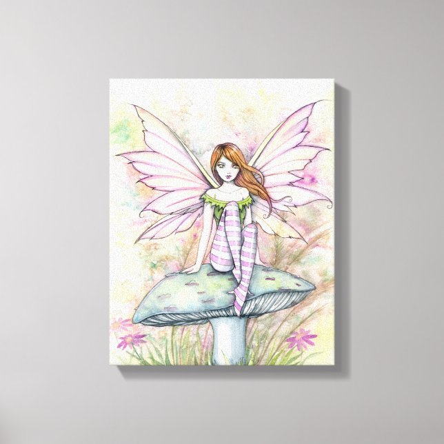 Little Spring Fae Fairy Art by Molly Harrison Canvas Print (Front)