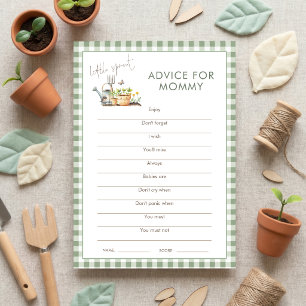 Little Sprout Advice for Mom Baby Shower Game card