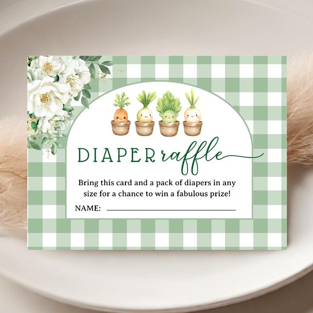Little Sprout Baby Shower Diaper Raffle Enclosure Card (Creator Uploaded)