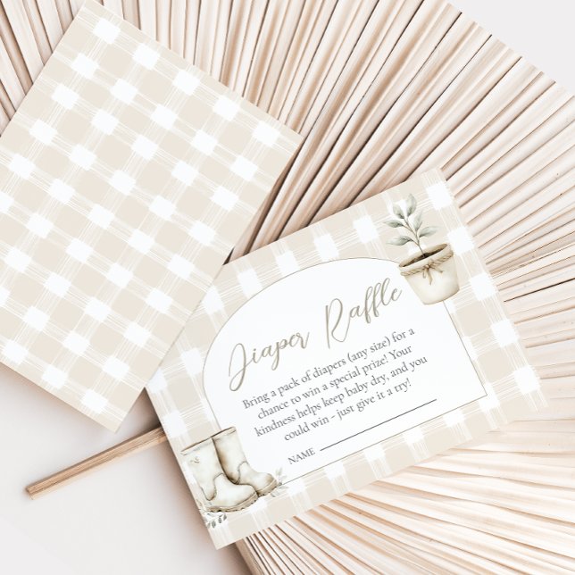 Little Sprout Baby Shower diaper raffle Enclosure Card (Creator Uploaded)