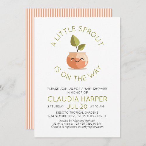 Little Sprout Baby Shower Invitation