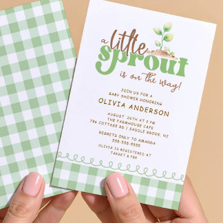 Little Sprout Baby Shower Invitation