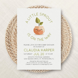 Little Sprout Baby Shower Invitation