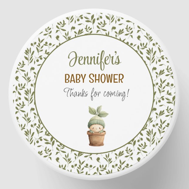 Little Sprout Baby Shower Mini Candle Favors (Front)