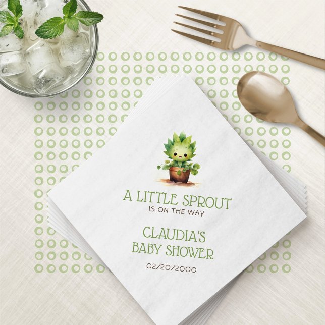 Little Sprout Baby Shower Napkins (Creator Uploaded)