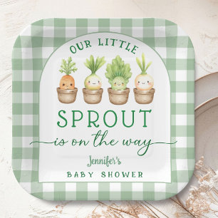 Little Sprout Baby Shower Paper Plates