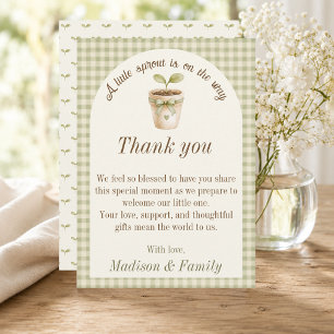 Little Sprout Baby Shower Thank You Card