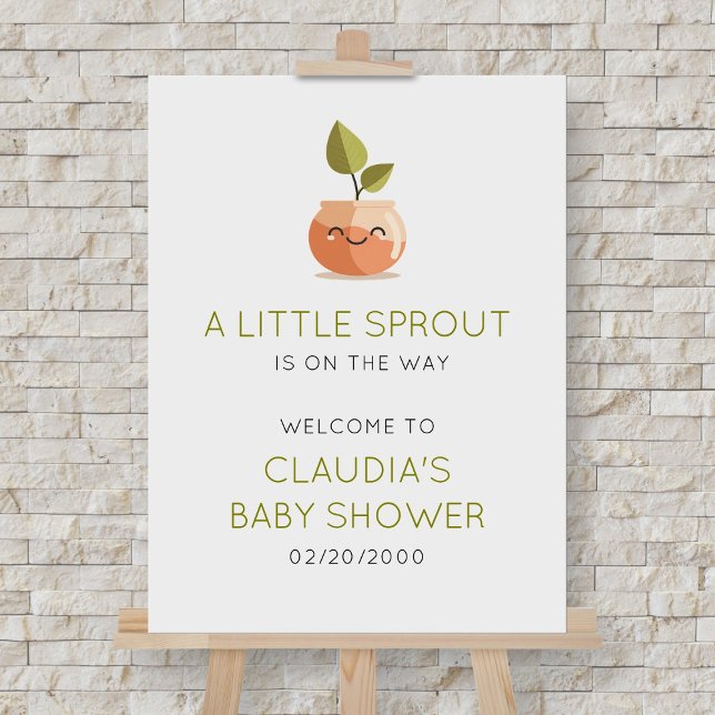 Little Sprout Baby Shower Welcome Sign (Creator Uploaded)