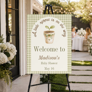 Little Sprout Baby Shower Welcome Sign Foam Board