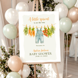 Little Sprout Baby Shower Welcome Sign Garden Them
