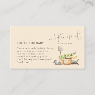 Little Sprout Books for Baby Shower Enclosure Card