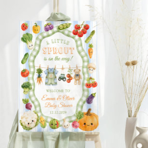 Little Sprout Boy Baby Shower Welcome Foam Board