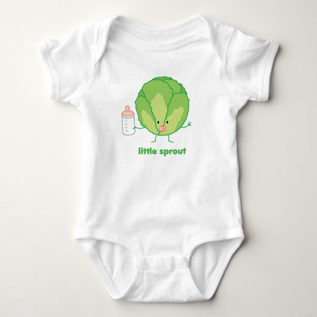 Little Sprout | by queenie's cards Baby Bodysuit (Front)