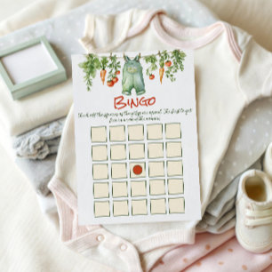 Little Sprout Clothesline Baby Shower Bingo Note Card