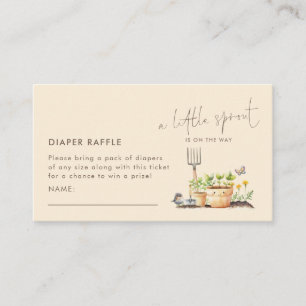 Little Sprout Diaper Raffle Baby Shower Enclo Enclosure Card