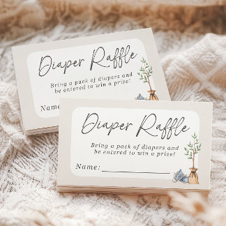 Little Sprout Diaper Raffle Ticket  Enclosure Card