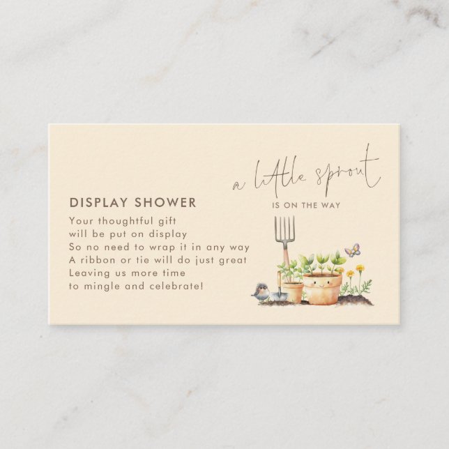 Little Sprout Display Baby Shower Enclosure Card (Front)