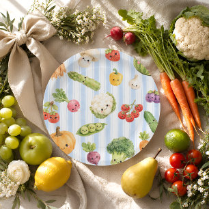 Little Sprout Farmers Market Boy Baby Shower Paper Plates