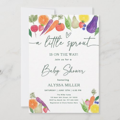 Little Sprout Farmers Market Gender Neutral Invitation