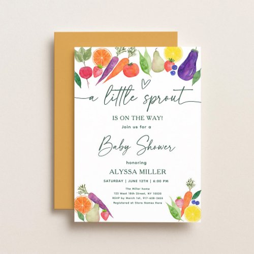 Little Sprout Farmers Market Gender Neutral Invitation