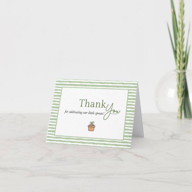 Little Sprout Folded Thank You Card (Front)