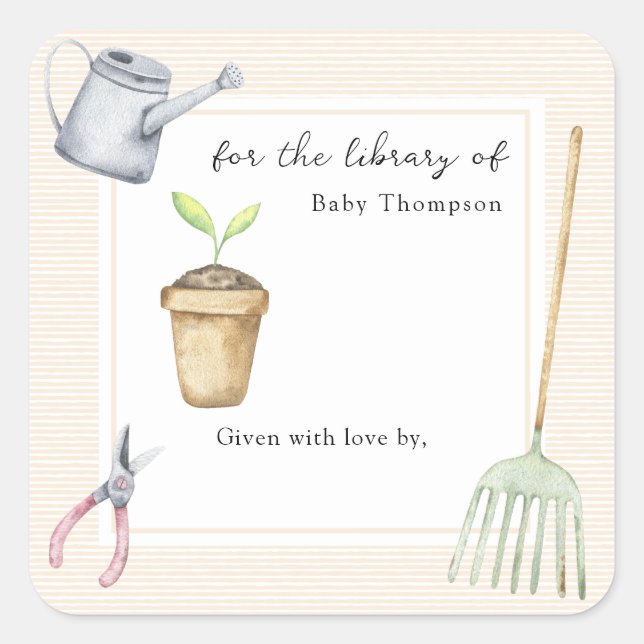 Little sprout For the library of Square Sticker (Front)