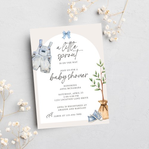 Little Sprout Garden Baby Shower Invitation