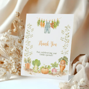 Little Sprout Garden Baby Shower Thank You Pedestal Sign