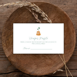 Little Sprout Garden Diaper Raffle Baby Shower Enclosure Card
