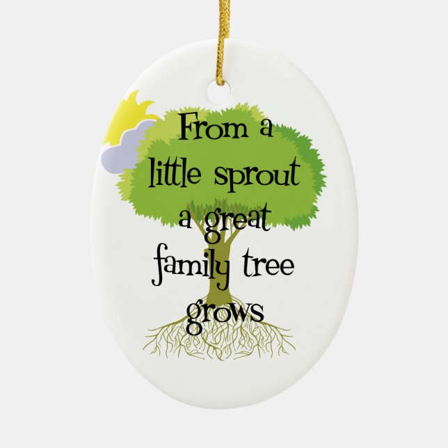 Little Sprout Genealogy Ornament (Front)