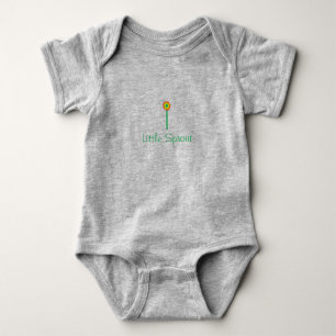 Little sprout gray baby bodysuit