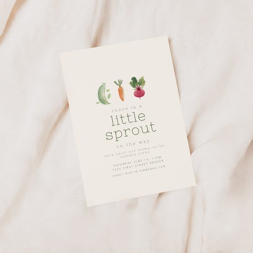 Little Sprout is on The Way Baby Shower Invite