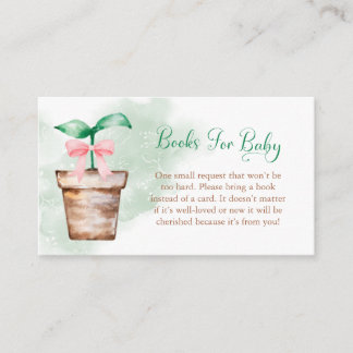 Little Sprout is on the Way Bow Books for Baby Enclosure Card