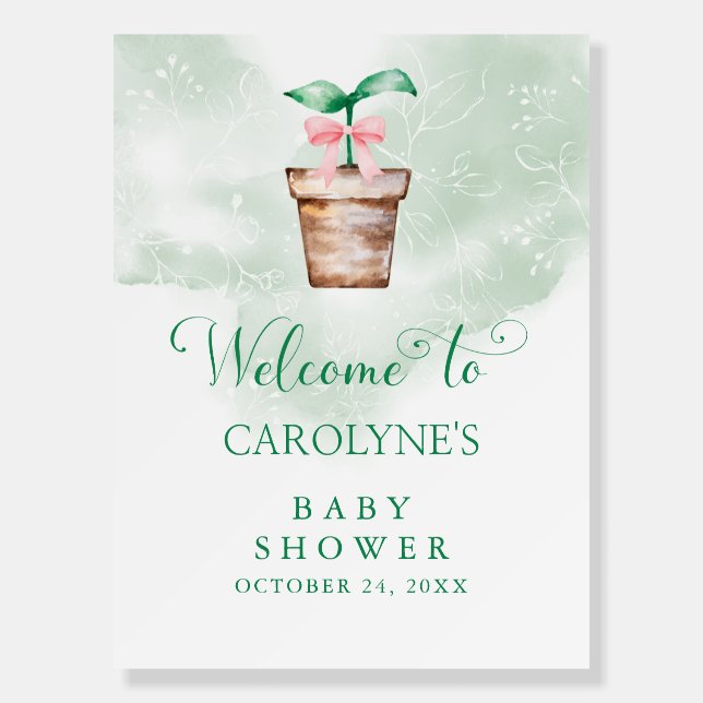 Little Sprout is on the Way Garden Welcome Sign (Front)