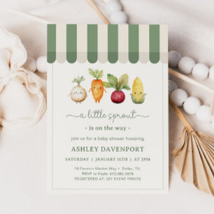 Little Sprout LOCALLY GROWN Baby Shower Invitation